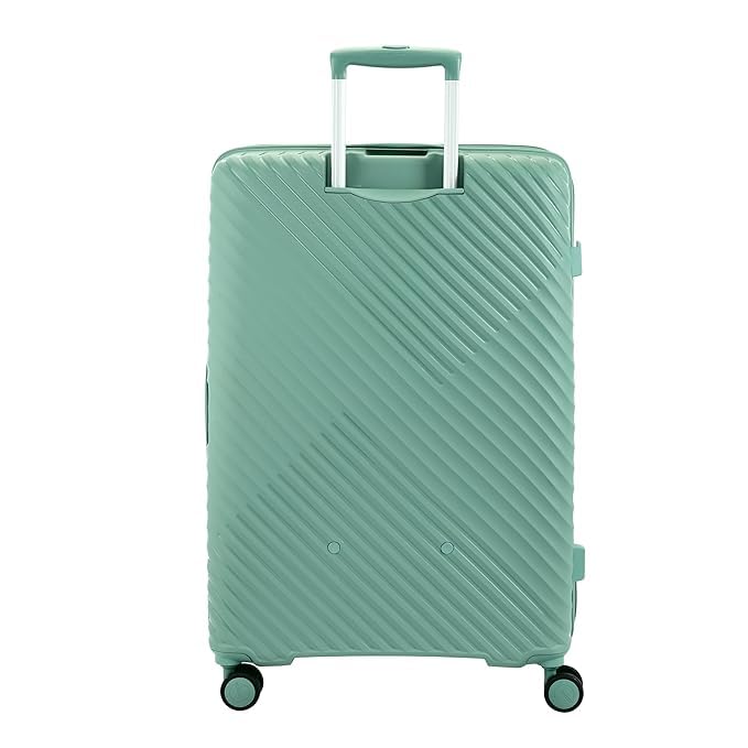 Image of American Tourister Set (55+68+79 CM) Check-in Trolley Bag with Combination Non TSA Lock & 8 Wheels Hard-Sided PC Medium Suitcase /Trolley Bag with Double Spinner Wheels /Luggage for Men & Women (Green)
