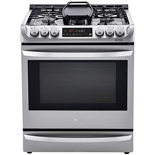 LG LSD4913ST 6.3 Cu. Ft. Stainless Wi-Fi Dual-Fuel 5-Burner Range #1