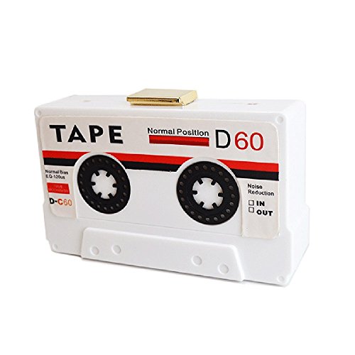 Image of QZUnique Tape Shaped Shoulder Bag Radio Recorder PU Crossbody Bag Women's Retro Evening Bag Handbag Clutch Purse