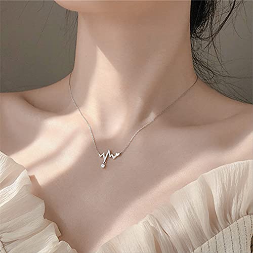 Collier cœur zircon pour femmes : bijouterie géométrique d'exception