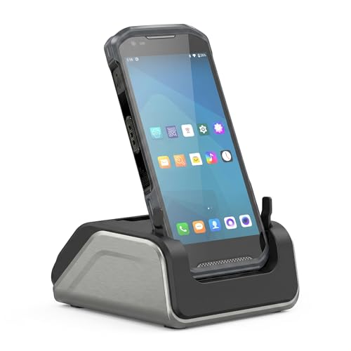 Breloom Android 13 Escáner de código de Barras con Base de Carga, PDA portátil Resistente con Pantalla táctil de 5,5