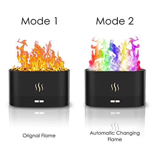 Flame Air Aroma Diffuser Humidifier, 7 Colorful Flame Defusers- Auto Off 180Ml Essential Oil Diffuser- Aroma Humidifier For Bedroom, Home, Office,Yoga #TOP1
