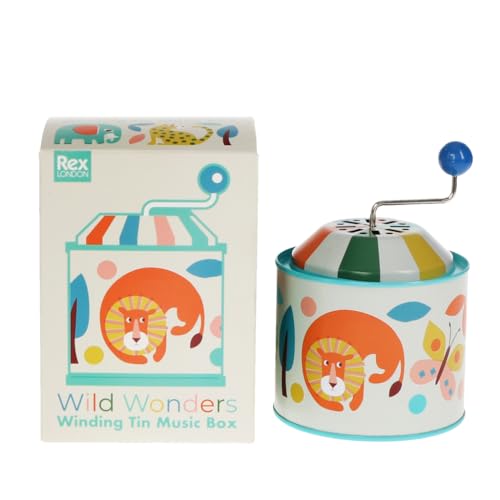 Rex London Winding Tin Music Box - Wild Wonders