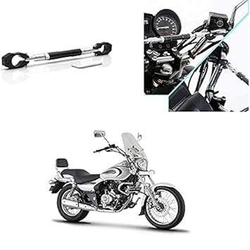 Olmeo Adjustable Motorcycle Handlebar Cross Bar Black For Bajaj Avenger 220 Cruise