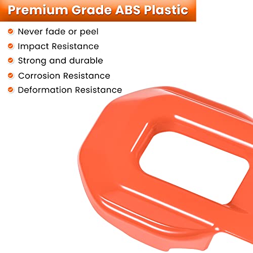 E-cowlboy Hood Latch Lock Catch Brackets Cover for 2018-2024 Jeep Wrangler JL JLU Unlimited Sports Freedom Sahara Rubicon Gladiator JT 2-Door & 4-Door Exterior Accessories Decoration (Orange 2PCS)