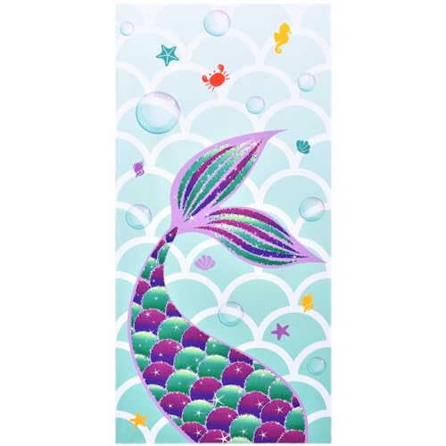 Wernnsai Mermaid Beach Towel - 30 Inch X 60 Inch Mermaid Tail Polyester Camping Towels Girls Beach Towel Kids Beach Towel Soft Beach Towel Pool Travel Swimming Bath Shower Towel thumb #5