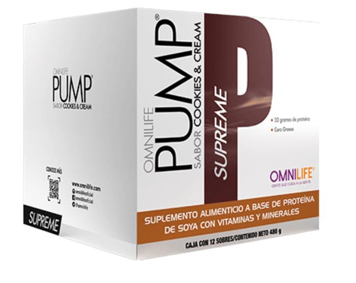 Productos Para Ganar Masa En Poco Tiempo., PUMP CAJA 12 SOBRES 480g SABOR COOKIES & CREME Acelera la recuperación muscular, Aumenta la masamuscular Alto contenido de proteínas (50 gramos).
