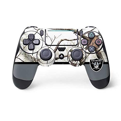 Skinit Decal Gaming Skin Compatible with PS4 Pro/Slim Controller - Officially Licensed NFL Realtree Camo Las Vegas Raiders Design