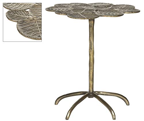 Mesa auxiliar de salón de metal para el café junto al sofá 4