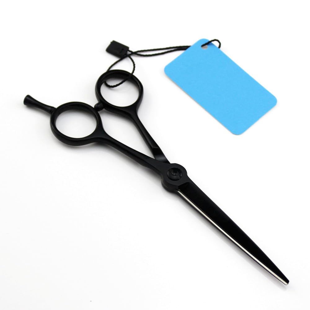Tijeras de corte de pelo, 5 pulgadas Profesional Japón 440C Tijeras de Acero Negro Corte de Pelo Tijeras de Corte de Pelo de Barbería Makas Tijeras de Corte de Pelo Tijeras de Peluquería