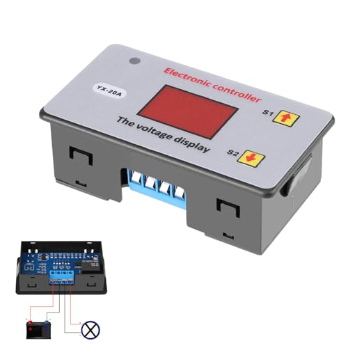 Contrôleur de batterie 12 V, protection contre la décharge 12 V avec arrêt, protection contre la sous-tension 12 V/DC avec LED numérique, protection contre la décharge profonde 12 V pour batterie au