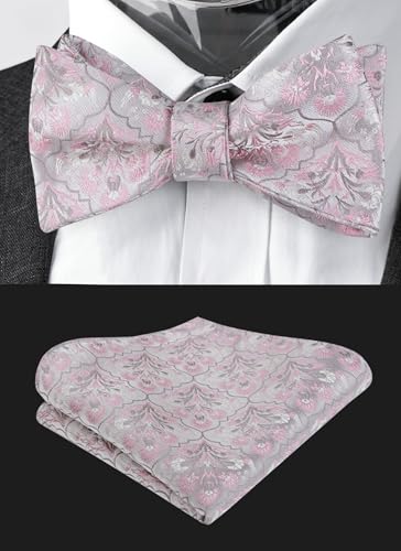 Image of Alizeal Mens 2pcs Floral Pattern Bow Tie Set