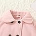 JEELLIGULAR Toddler Baby Girl Coats Kids Cloak Button Warm Thick Jacket Clothes Baby Fall Winter Outwear Clothes Set (Pink, 12-18 Months)