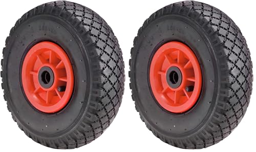Rueda Carretilla Sacos Neumática llanta plástico 20 mm. (Paquete de 2)