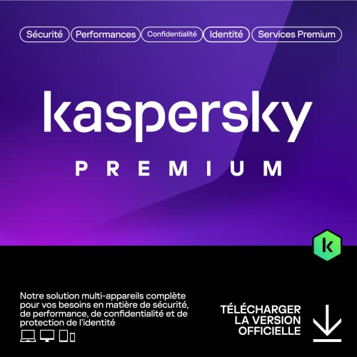 Kaspersky 2023 │ Premium + │ 3 Appareil │ 1 An │ Code d'activation - Envoi par Email