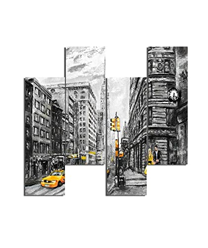 Cuadro Nueva York multicolor de 76 x 50 cm Homemania para decoración de paredes interiores