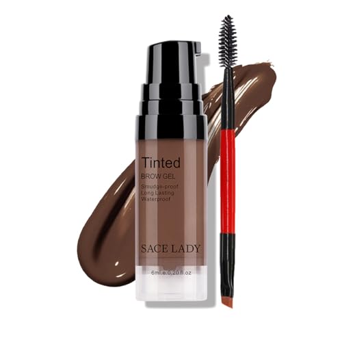SACE LADY 3D Eyebrow Gel Long Lasting 24 Hours Waterproof Smudge-proof Brow Cream Makeup Kit (ASH BROWN, 0.2Fl Oz)