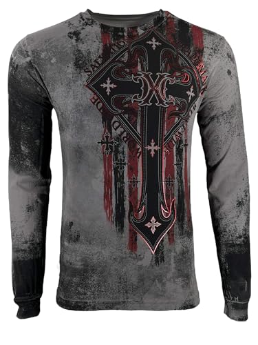 Xtreme Couture by Affliction Men's Long Sleeve T-Shirt Liberty Crusade2