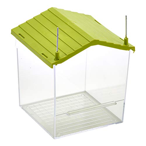 Image of Pet Ting Bird Bath House Green Finch Canary Budgie, 12 x 10 x 10 cm