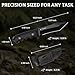 Threfelipur Tanto Camping Knife for Men, D2 Steel Fixed Blade Tactical Survival Knife with Sheath - Compact & Portable for Outdoor Hiking, Bushcraft, G10 Handle - Black