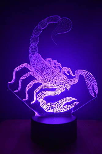 Veilleuse de chevet scorpion LED avec télécommande idée cadeau originale - 2