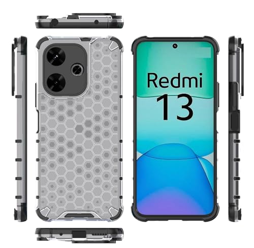 Image of Glasgow Back Case Cover Compatible with [ Poco M6 Plus 5G / Redmi 13 5G ] (Stylish Design) - Transparent