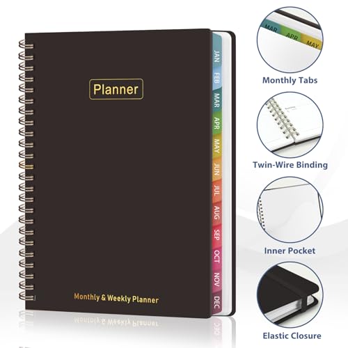 2026 Planner, 8.5\" x 11\" Weekly and Monthly Large Calendar Planner, Letter Size, Jan - Dec 2026, Hardcover Daily Agenda and Organizers for School Essentials & Office Supplies - Thumbnail 4
