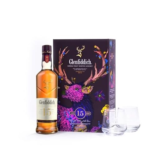 Glenfiddich 15 Jahre Single Malt Scotch Whisky Solera, 70cl – hochwertige Geschenkverpackung mit zwei Tumblern I ein sensationelles Geschenk