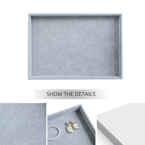 Image of Wudygirl Jewelry Tray Organizer Bracelet Watch Storage Showcase Stackable Tray for Drawers