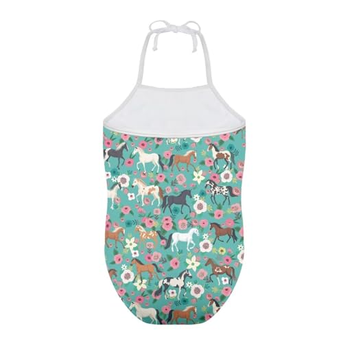 Image of ELEQIN Cartoon Animal Cute Girls One Piece Swimsuit Adjustable Swimwear for 3Y-10Y