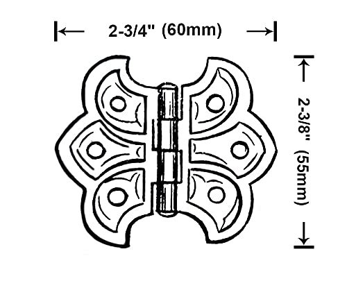 Qcaa Butterfly Hinge For Cupboard Door,Matte Black, 4 Pack, Made In Taiwan #TOP1