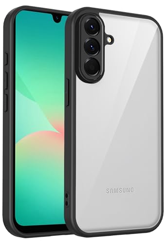 Image of Kapa Hawkeye Clear Slim Tough Back Cover for Samsung Galaxy M36 / F36 5G | Camera Lens Protector Anti Yellow Shockproof Clear Hybrid Case Cover (Black Sides)