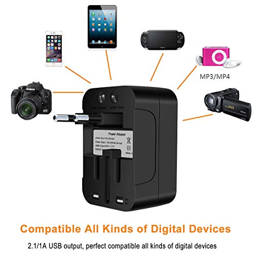 Adattatore da viaggio universale per USA, Europa