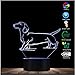 Produktbild Geschenk Dackel 3D Light Sausage Hunderasse Wiener-Dog 3D Optische Täuschung Nachtlicht Tier Haustier Welpe LED Nachtlicht Tischdeko Lampe