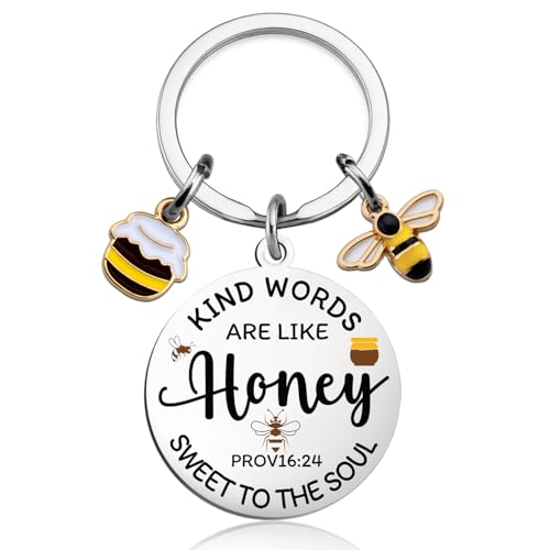 Qiubewi Christian Keychain for Women Teen Girls Religious Bible Keychain