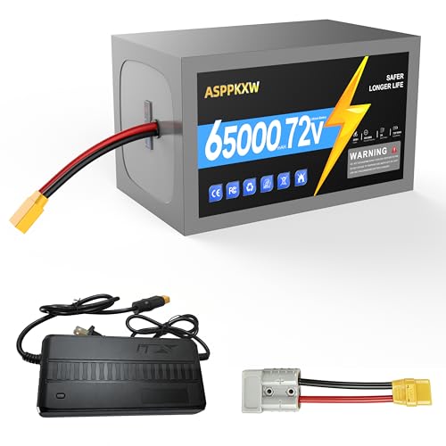 ASPPKXW 72V Battery 65Ah E-Bike Lithium Battery, 3500W Motor Battery P