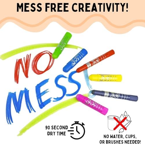 Kwik Stix Solid Tempera Paint Sticks, 12 Colors, Washable Paint Sticks for Kids, Super Quick Drying, Non-Toxic, Allergen Free, Comes in Classic Rainbow Colors, Ideal for Kids and Toddlers — view 9