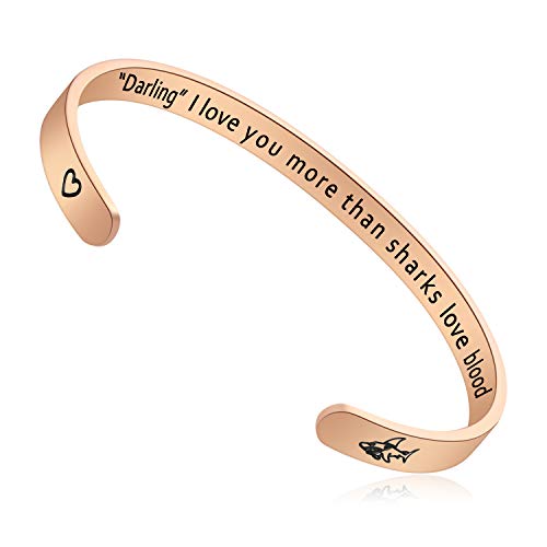 ANGEMIEL Bangle Bracelets For Women Inspirational Bracelet Personalized mothers day gifts from husband Engraved Mantra Cuff Bangles Motivational Encouragement Jewelry