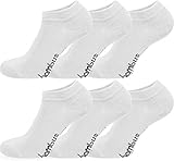 normani 6 Paar Bambus Sneaker Socken in verschiedenen Designs - weiches Material Farbe Weiß Größe 39/42