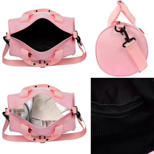 Image of Dance Ballet Bag for Girls Sport Gym Duffle Bags Overnight Travel Bags Fun Dance Workout Duffel Bag Toddler Cute Bag for Dancers, Girls, Teens, Student Athletes