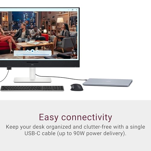 Image of Dell S3225QC 32 Plus 4K QD-OLED Display - 31.5 inch (3840 x 2160) 120Hz 0.03ms Display, AI-Enhanced 3D Space Audio, Height /Tilt /Rotate /Tilt Adjustment - Ash White