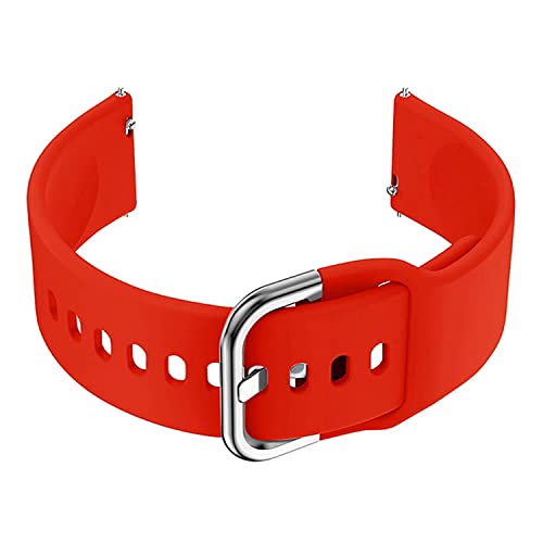 Image of PEFKO PSS56 19MM Replacement Soft Silicone Sporty Straps /Bands Compatible for Boat Storm Smart Watch & Watches with 19mm Lugs Size (19MM, RED)