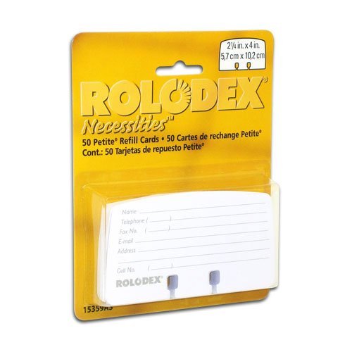 ROLODEXNecessities Refill Cards 50ct