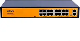 Haiz Switch Poe Smart 16 Portas Gigabit + 02 Portas Uplink Gigabit 10/100/1000 HZ-1016GBPOE