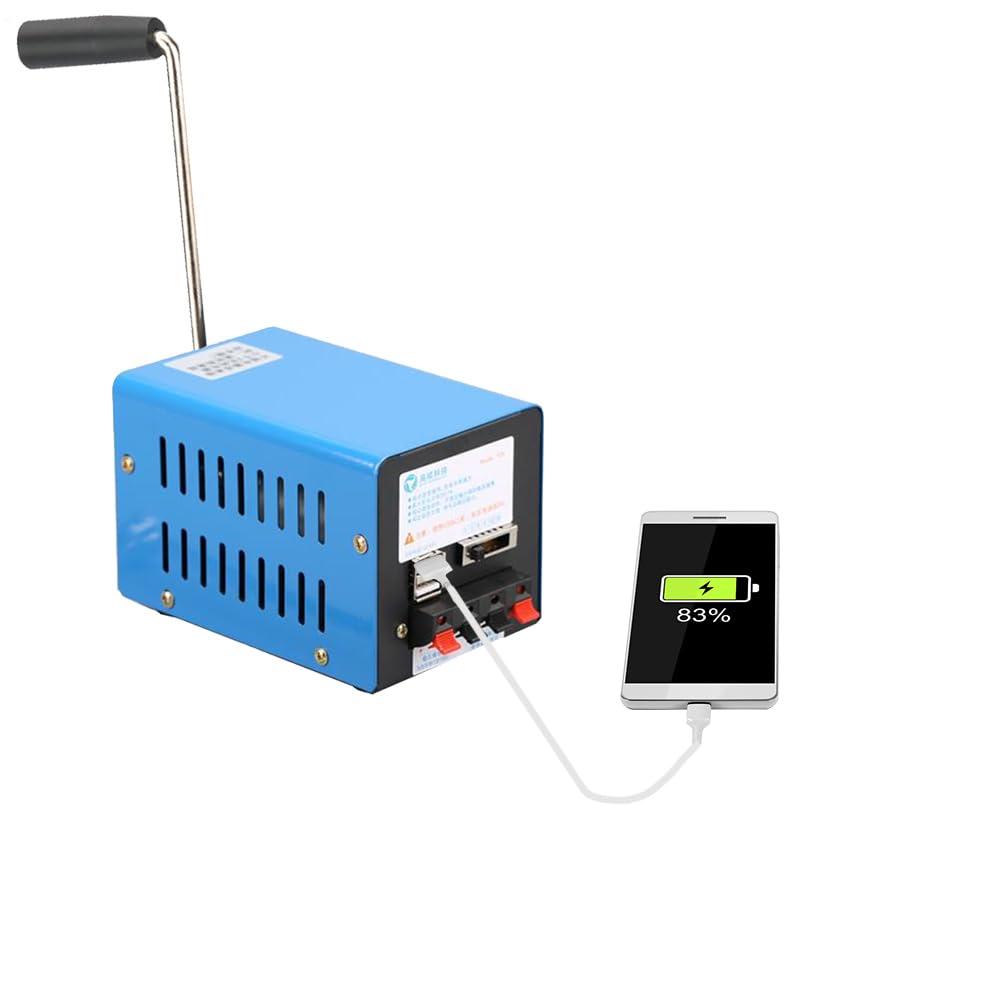 Generatore di generatore a manovella da 20 W | Caricatore ad albero motore | da 20 00rpm | Generatore portatile per delle catastrofi per campeggio all'aperto | Design compatto leggero