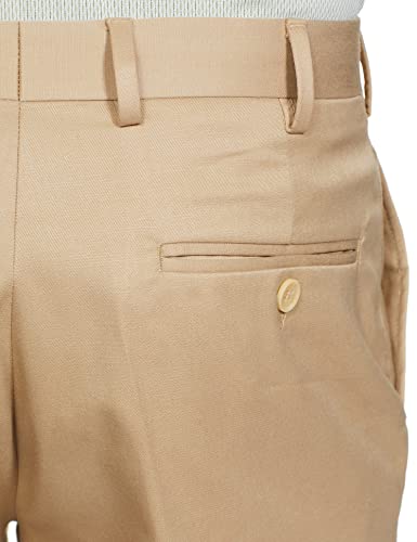 Image of PARK AVENUE Men Men's PLEATLESS Smart FIT Medium Fawn Formal Trouser