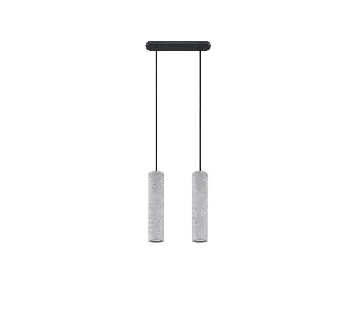 Sollux LUVO SL.0654 Twin Hanging Pendant Light Grey GU10