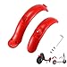 Konesky Patinete Electrico Guardabarros, 2 Piezas Inyección de Combustible Modificado Rojo Mudguard Compatible con Xiaomi M365 Scooter Eléctrico Delantero Trasero Kit de Reemplazo de Guardabarros