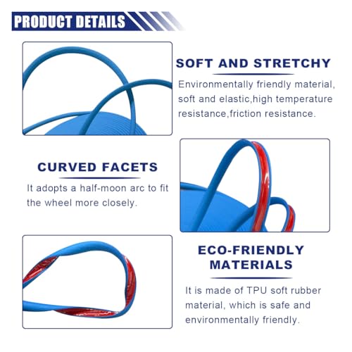 8M Car Wheel Rim Edge Protector, Rubber Wheel Hub Rim Guard, Vehicle Tire Rim Decor Sticker Strip, Universal Automotive Accessories for Curb Rash and Wheel Scratch Prevention (Blue)