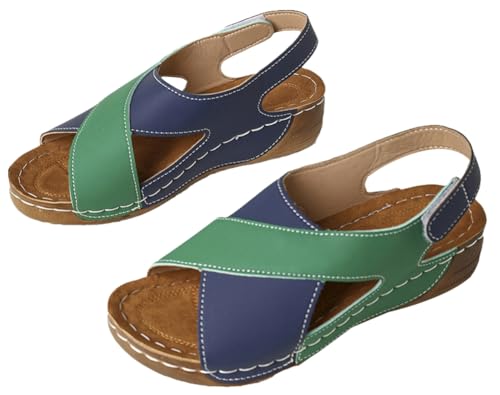 Epsion Women's Summer Sandals Comfort Shoes Flip Flops Closed Toe Walking Casual Ankle Strap Slipper 2025